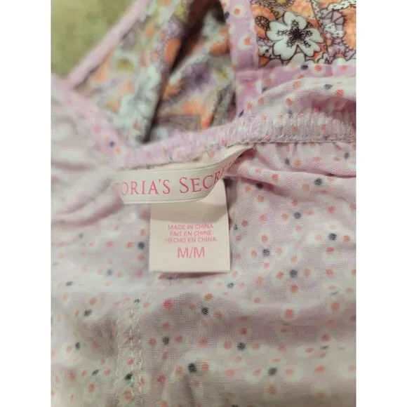Victorias Secret Pink Intimate Satin floral Short Romper S Med Lingerie Playsuit - Picture 5 of 8